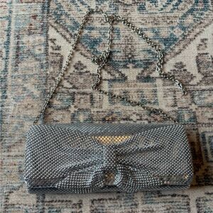 Vintage Jessica McClintock metal mesh bow bag